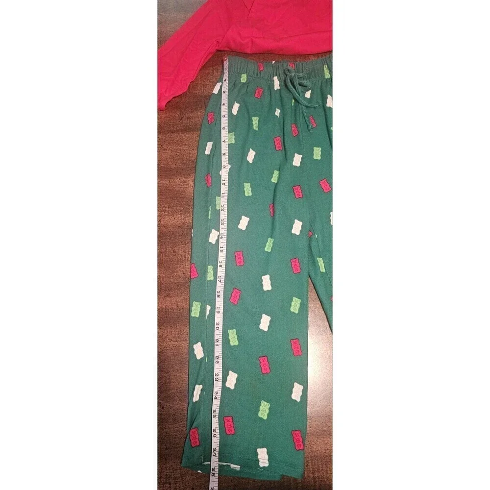 Haribo Pajamas Unisex NWOT Green Red Christmas Holiday Soft Gummy Bear Size XXS